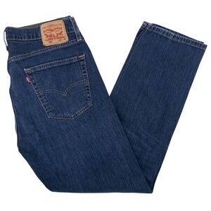 Levi's 505 Jeans Mens 36x32 Dark Wash Regular Fit Straight Leg Denim Classic Zip
